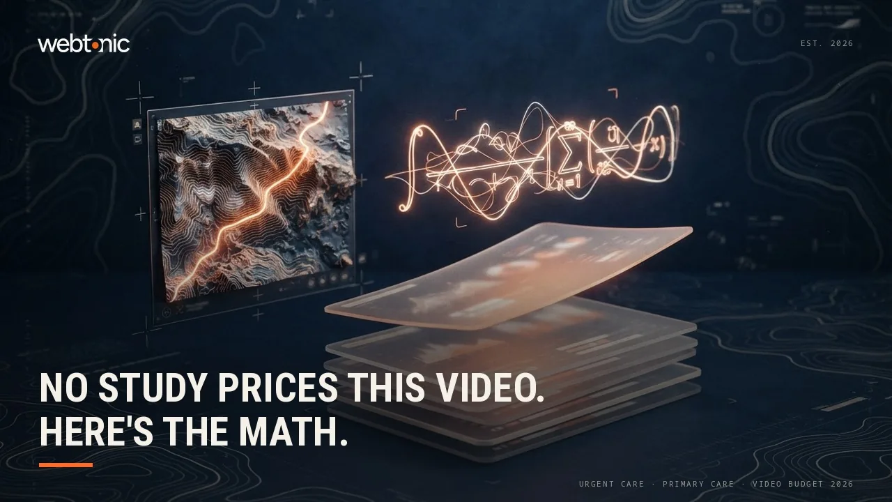 Urgent care and primary care video marketing budget statistics 2026 thumbnail showing 91 percent of businesses using video as a marketing tool, cross-industry Wyzowl data