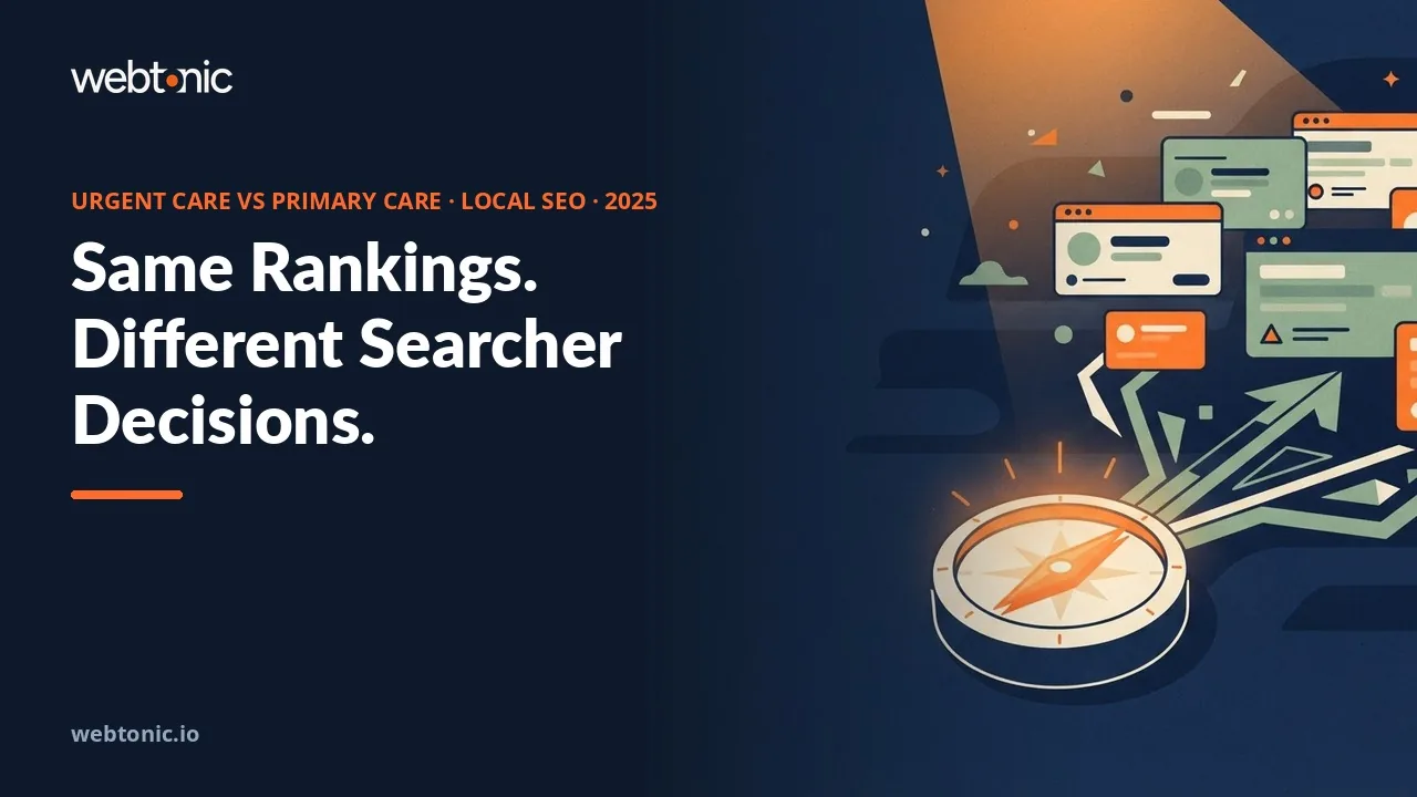 Urgent care versus primary care local SEO data breakdown 2025 thumbnail showing consumer trust in online reviews falling from 79 percent in 2020 to 42 percent in 2025
