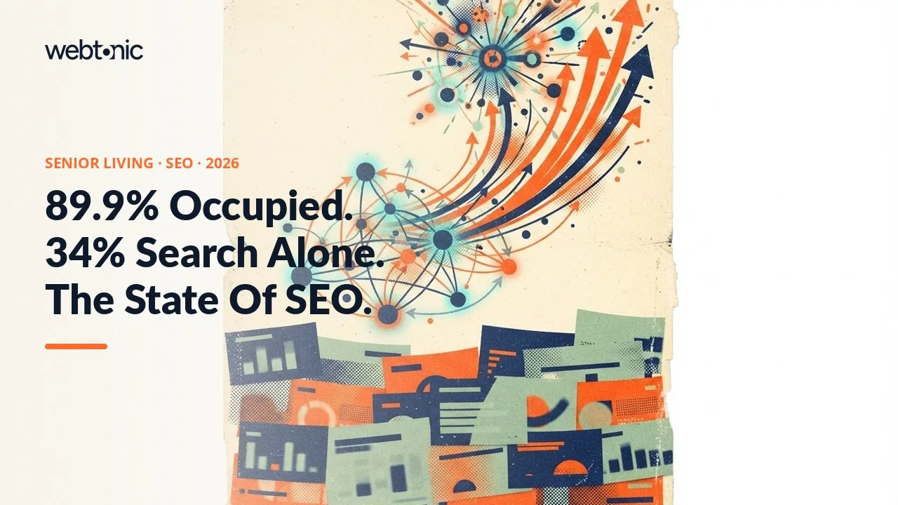 The state of senior living SEO in 2026 thumbnail showing senior housing occupancy at 89.9 percent, the highest level since 2015