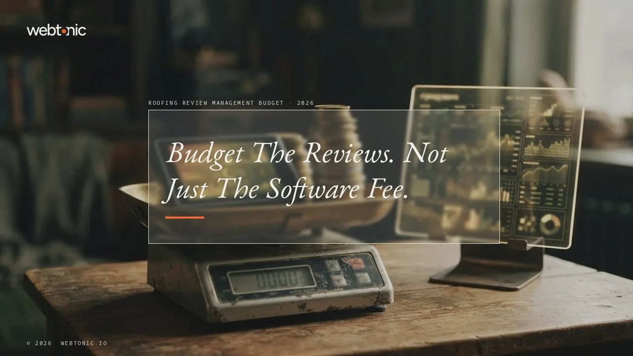 Roofing reputation and review management budget statistics 2026 thumbnail showing 62 percent of homeowners rate reviews very or extremely important when hiring a roofer