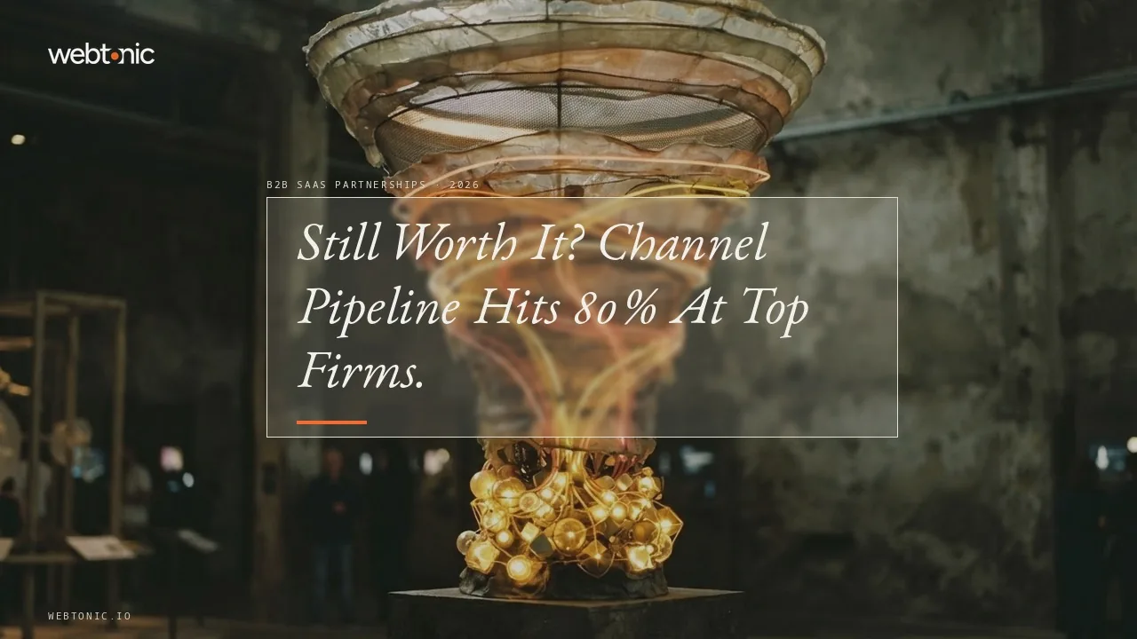 B2B SaaS affiliate and partnership marketing statistics 2026 thumbnail showing channel generated pipeline at 60 to 80 percent for high growth software companies