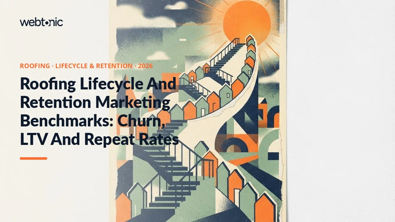 Roofing lifecycle and retention marketing statistics 2026 thumbnail showing 79 percent of homeowners finding a roofer through word of mouth referrals