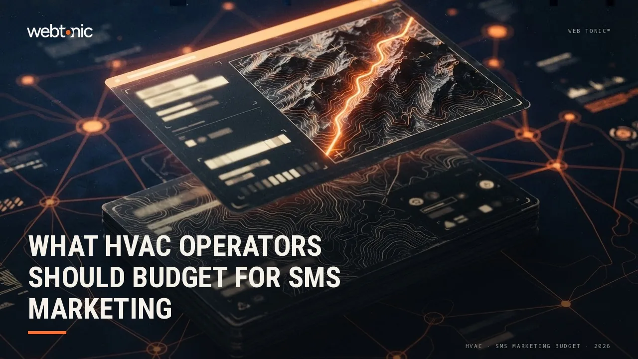 HVAC SMS marketing budget statistics 2026 thumbnail showing platform plans from USD 25 to USD 125 a month