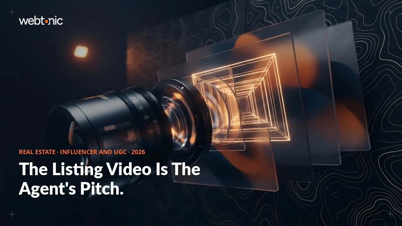 Real estate influencer and UGC marketing data 2026 thumbnail showing 88 percent of buyers used an agent