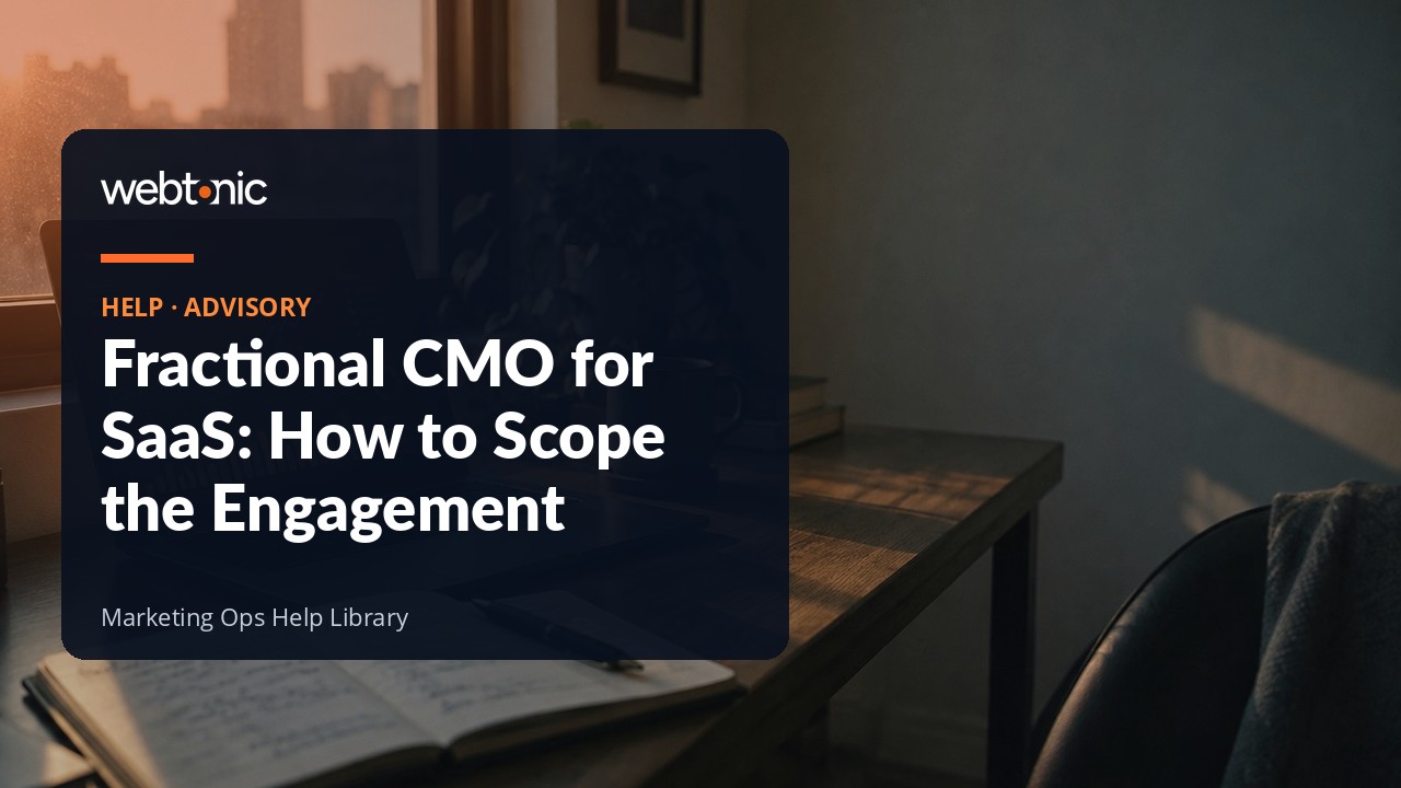 Scoping a fractional CMO engagement for a SaaS company