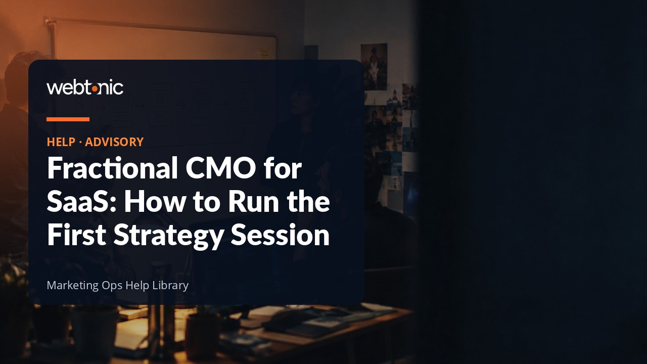 Running the first strategy session with a SaaS fractional CMO