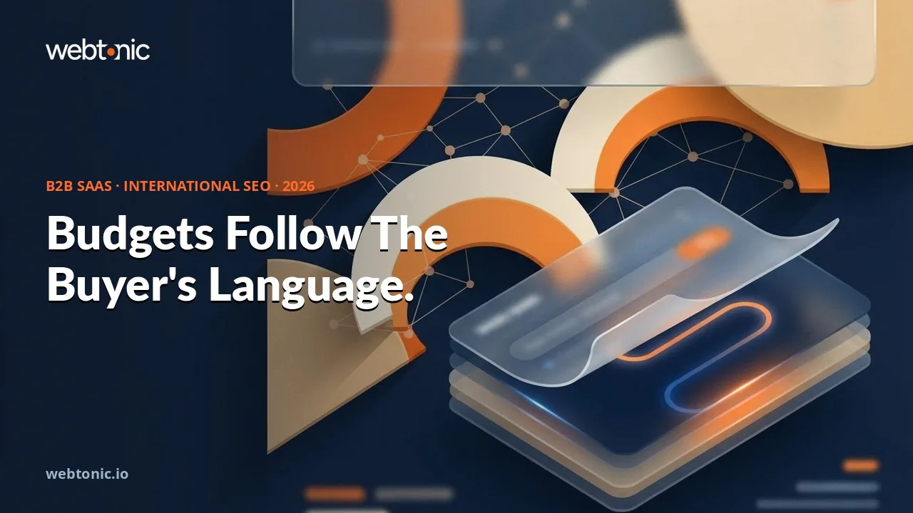 B2B SaaS and tech international SEO statistics 2026 thumbnail showing that 66 percent of business buyers would pay up to 30 percent more for a localized product
