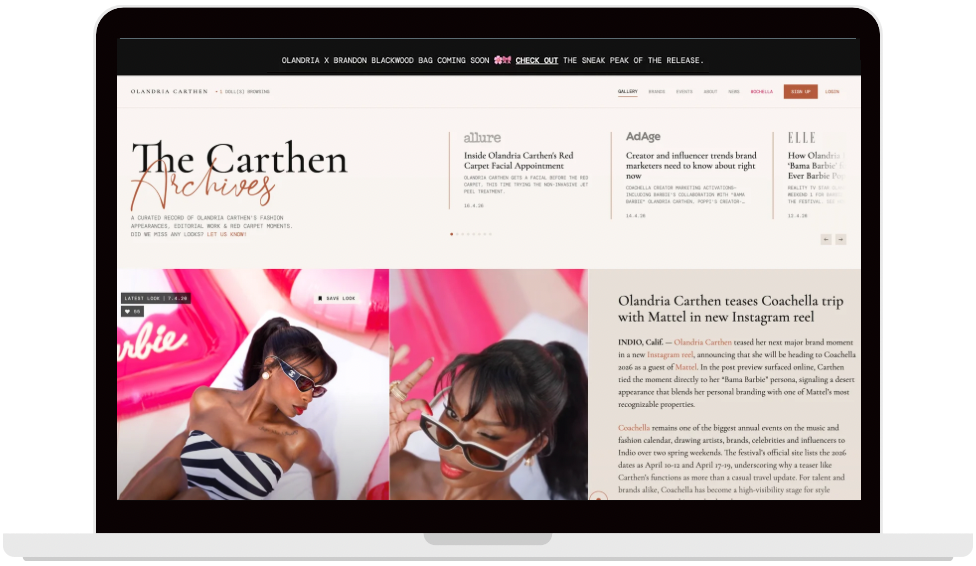 carthen archives desktop mockup