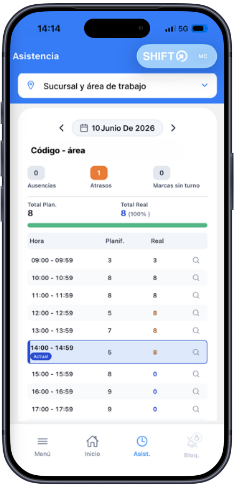 App jefes mockup