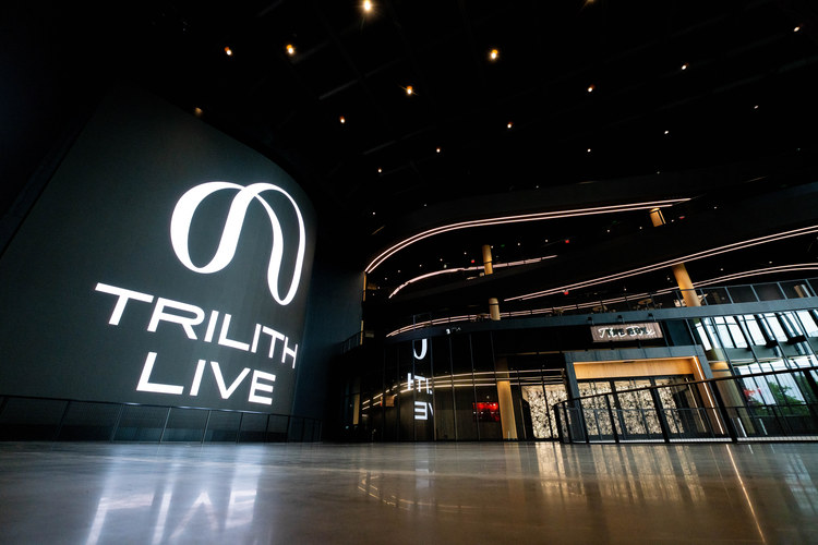 Interior lobby of a completed entertainment venue project