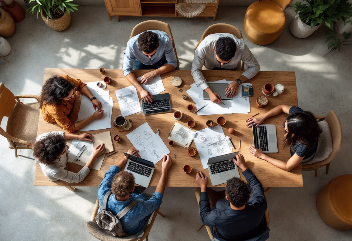 image of diverse group collaboration (for a hr tech)