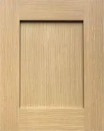 Light wood cabinet door with recessed center panel and wood grain texture.