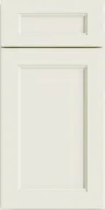 Off-white cabinet door with raised rectangular panels and smooth finish.
