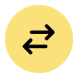 Black transfer arrows pointing left and right inside a yellow circle with white border.