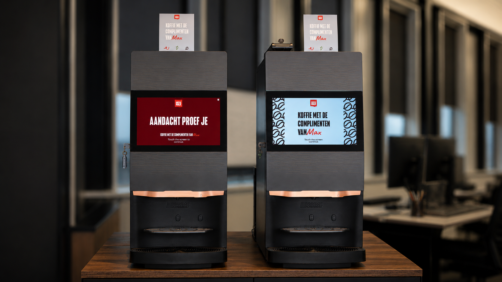 Volautomatische koffiemachine van Koffiemax voor op kantoor