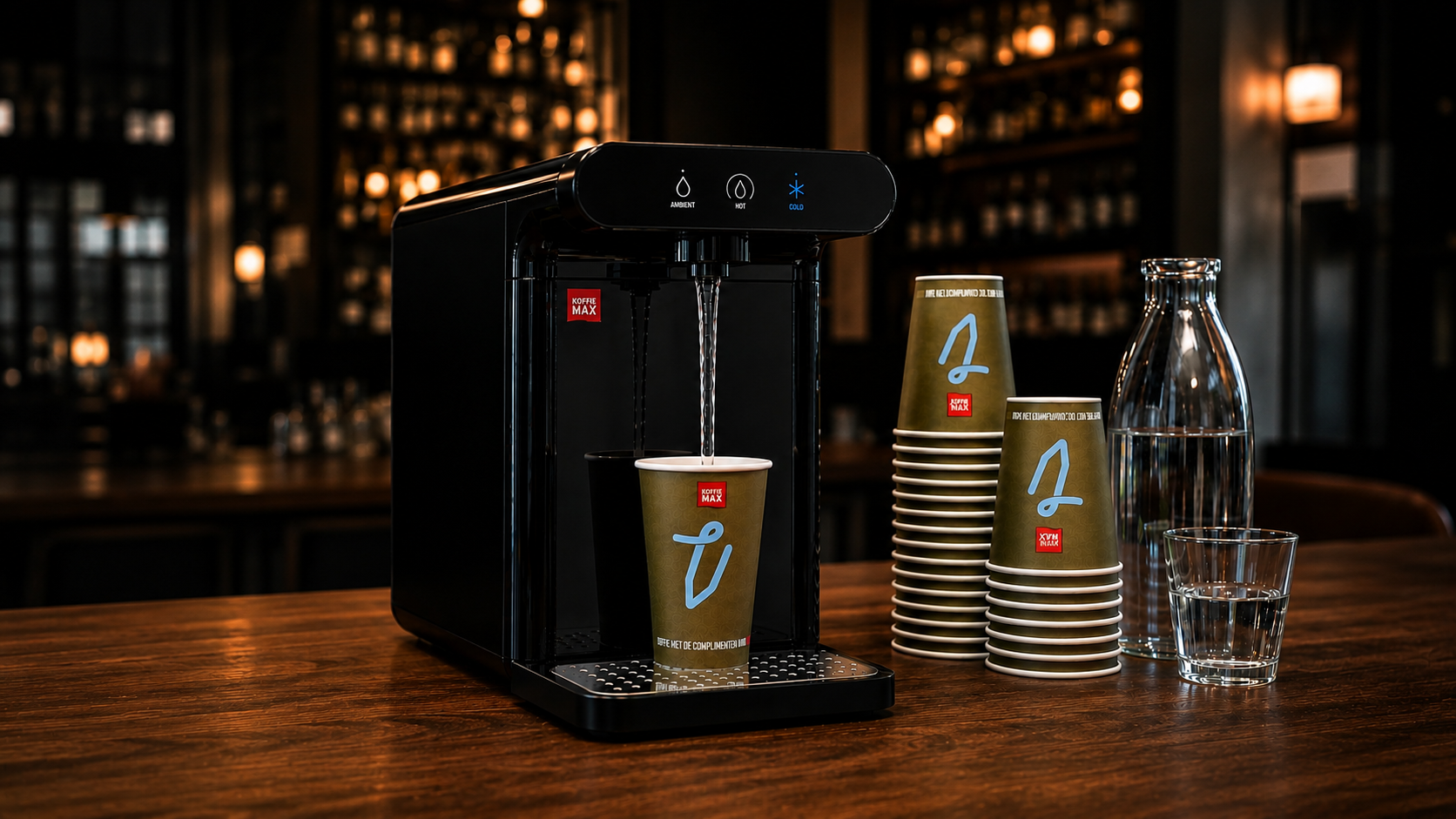 Waterkoeler en watertappunt van Koffiemax voor op kantoor