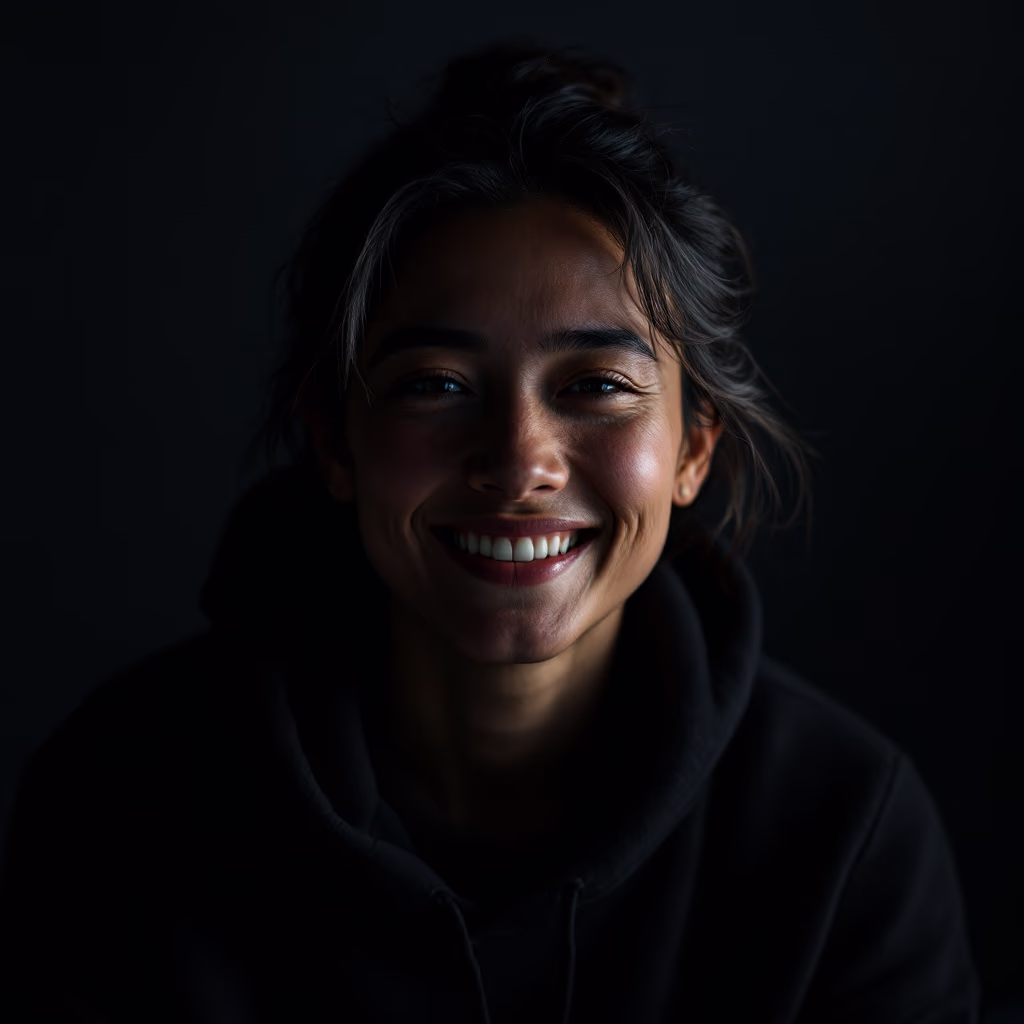 [headshot] image of a happy pet owner after training (for a pet store)