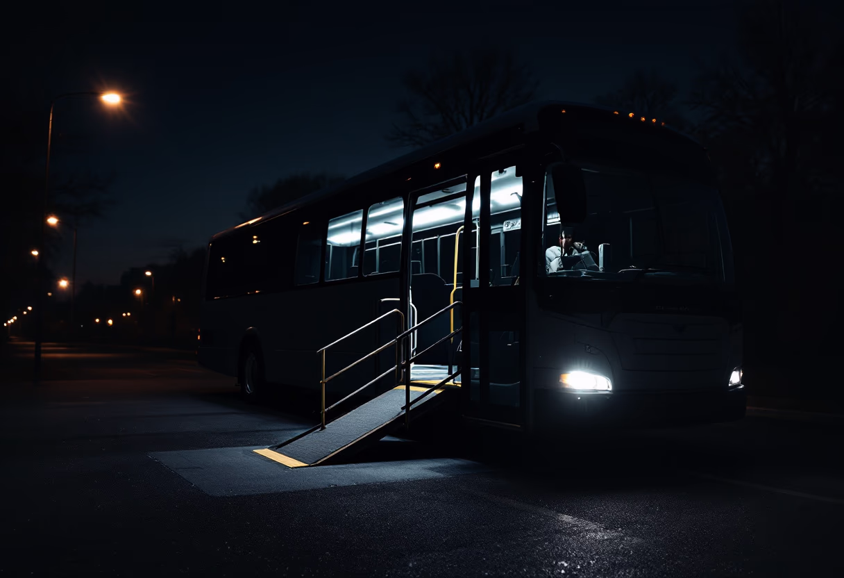 image of wheelchair-accessible bus for a public transportation company