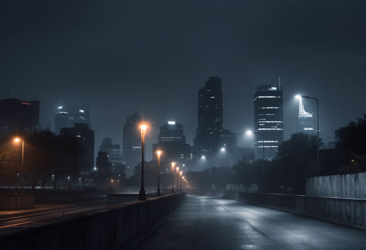 [background image] image of a city skyline (for a ai fintech company)
