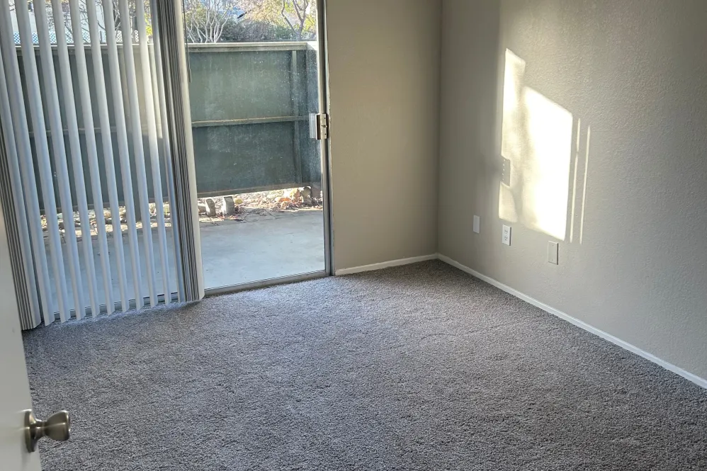 Living room with patio door