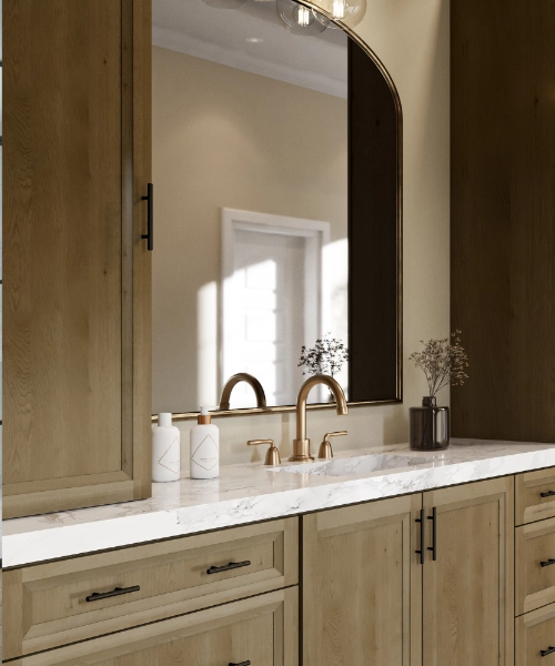 image of completed bathroom renovation for a plumbing service