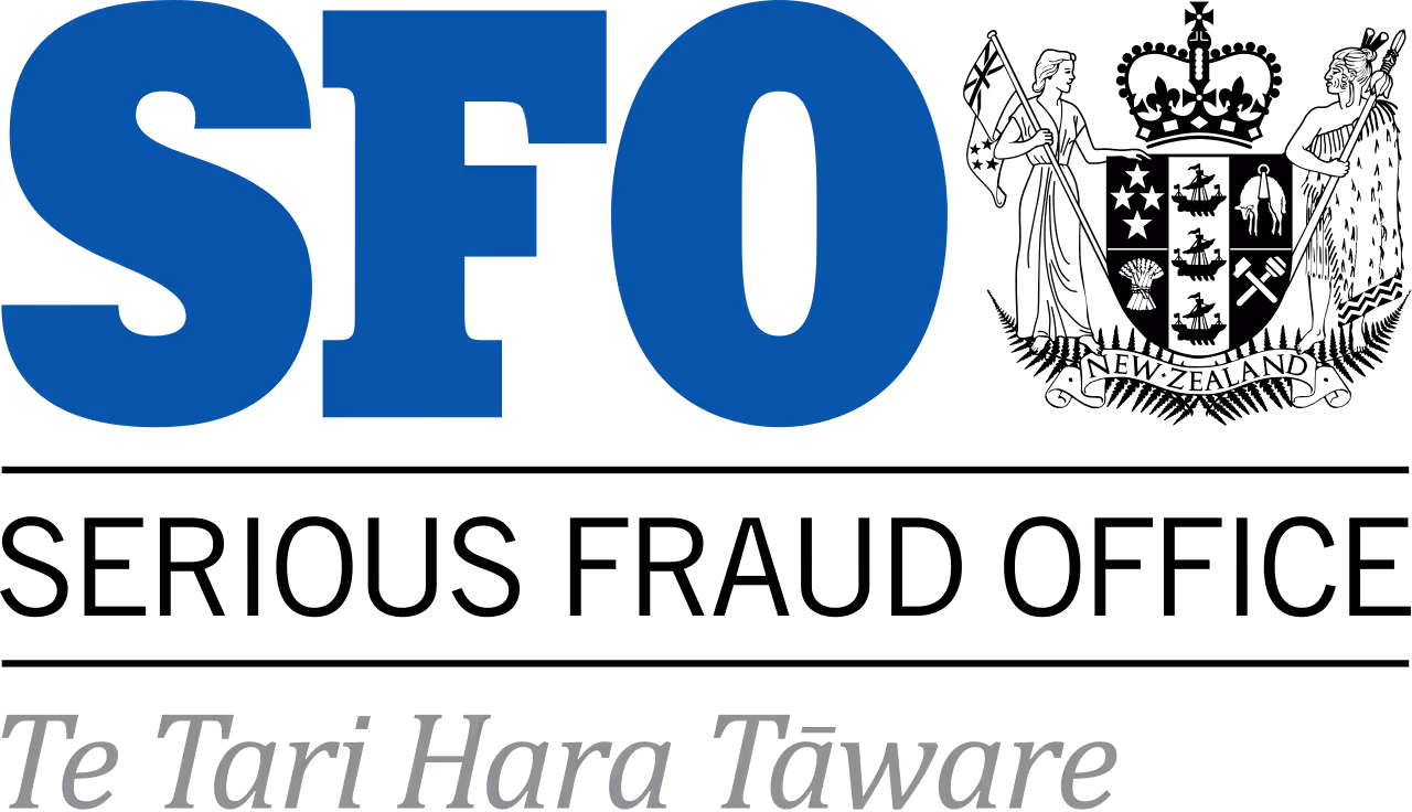 SF0 New Zealand government logo with text Te Tari Hara Tāware beneath.