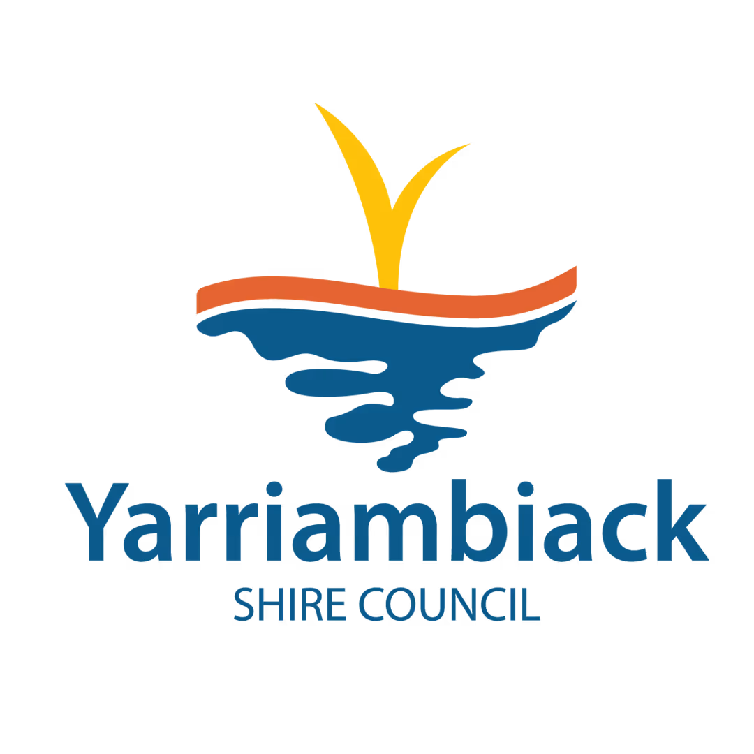 Yarriambiack Shire Council logo with stylized pattern above text.
