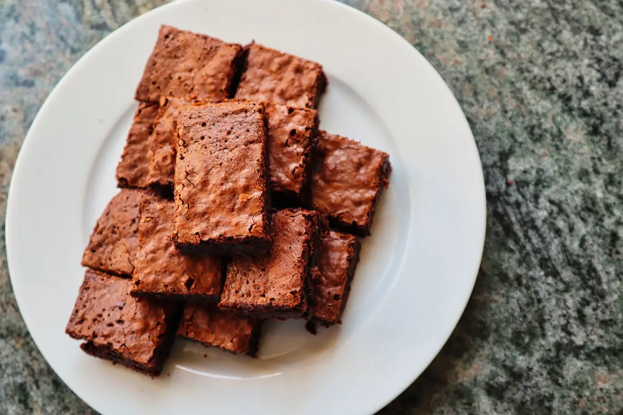 brownie-on-white-ceramic-plate