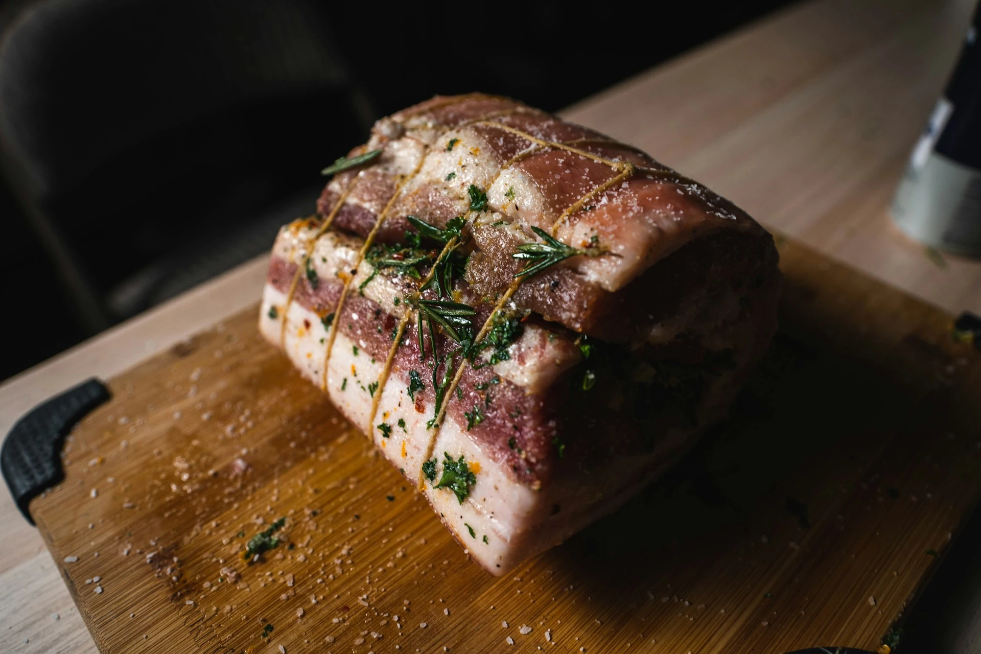 Pork chop on a table