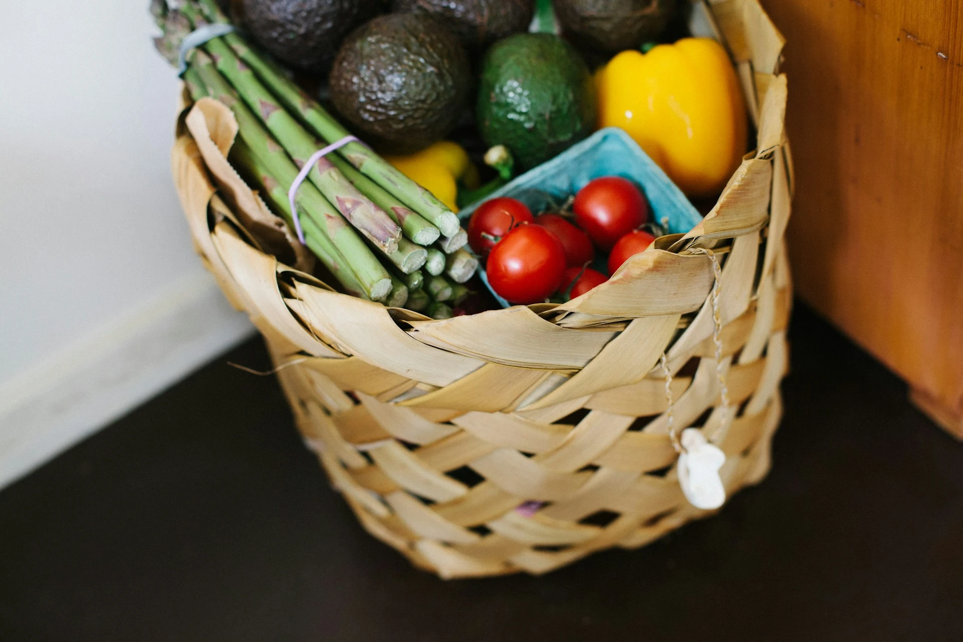 A basket full of of vegetables