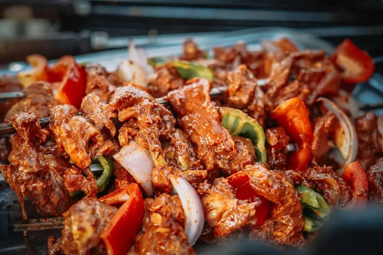 A pork brochette