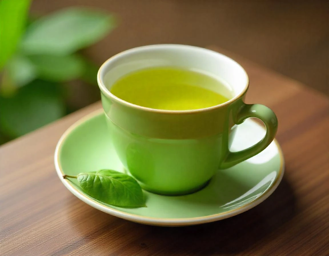 A cup of green tea