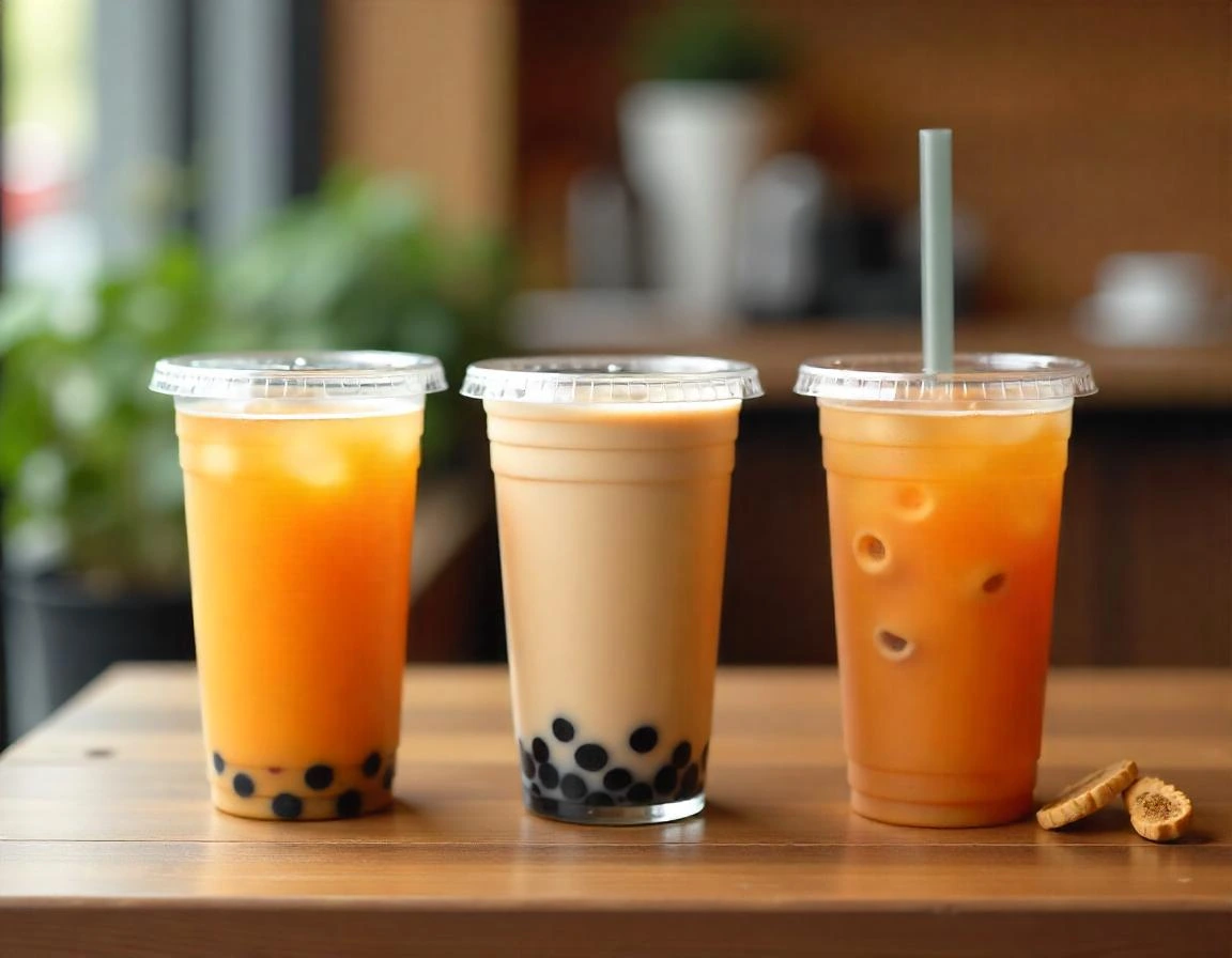 Cups of boba tea