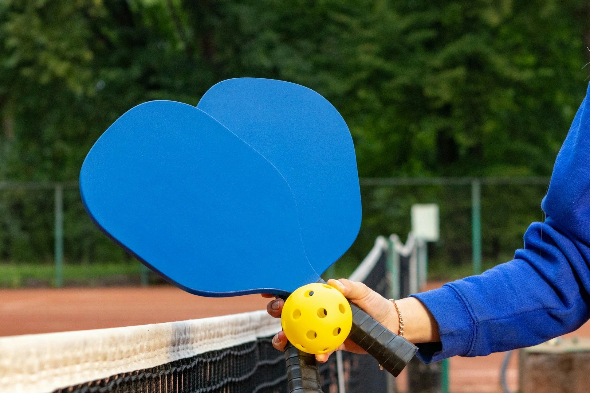 Playing pickleball