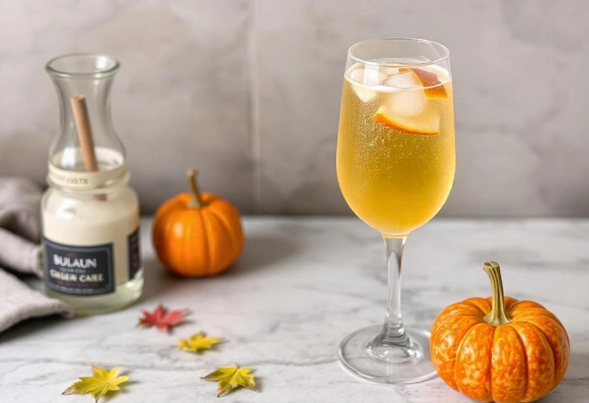 Autumn ginger fizz