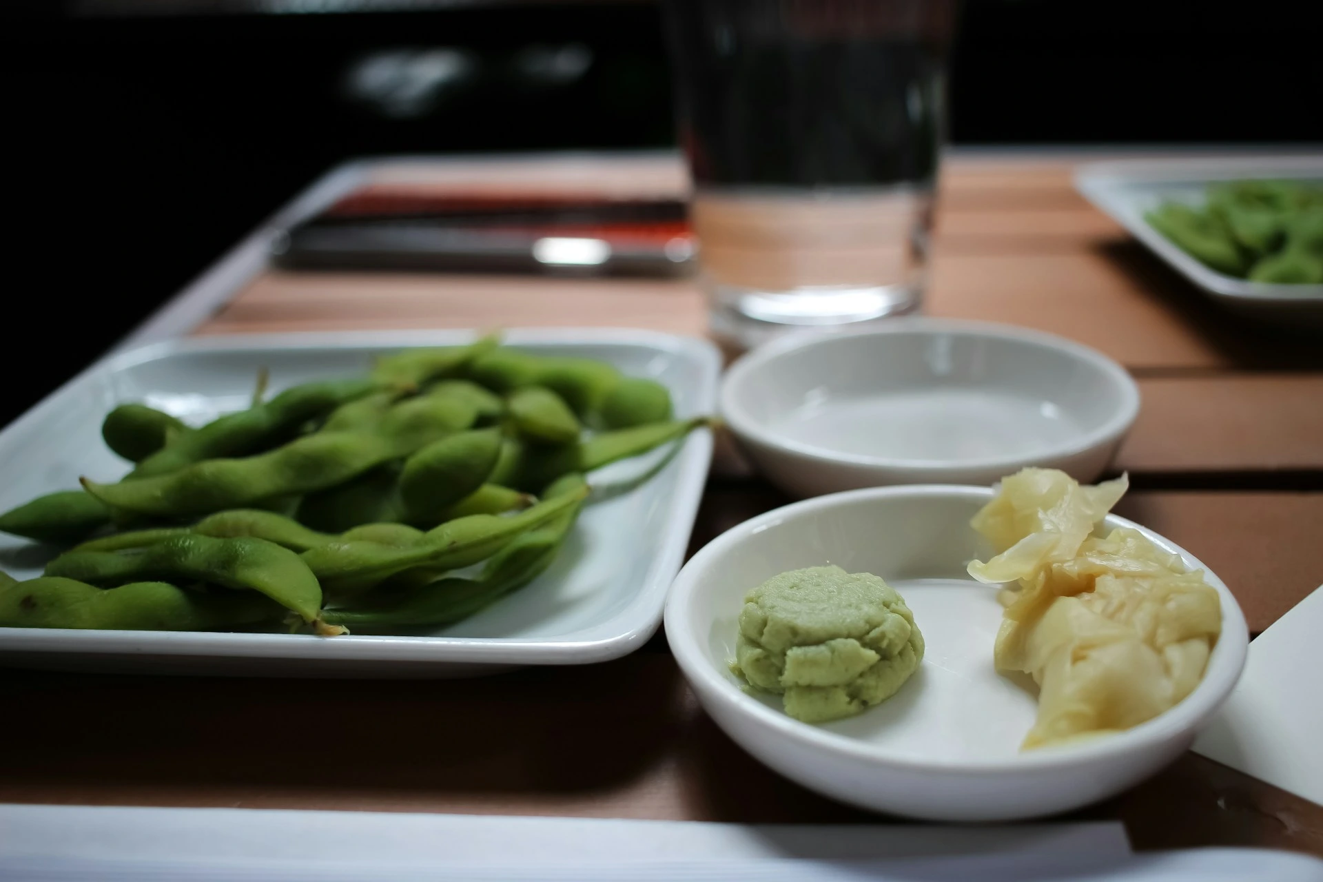 Plate of edamame