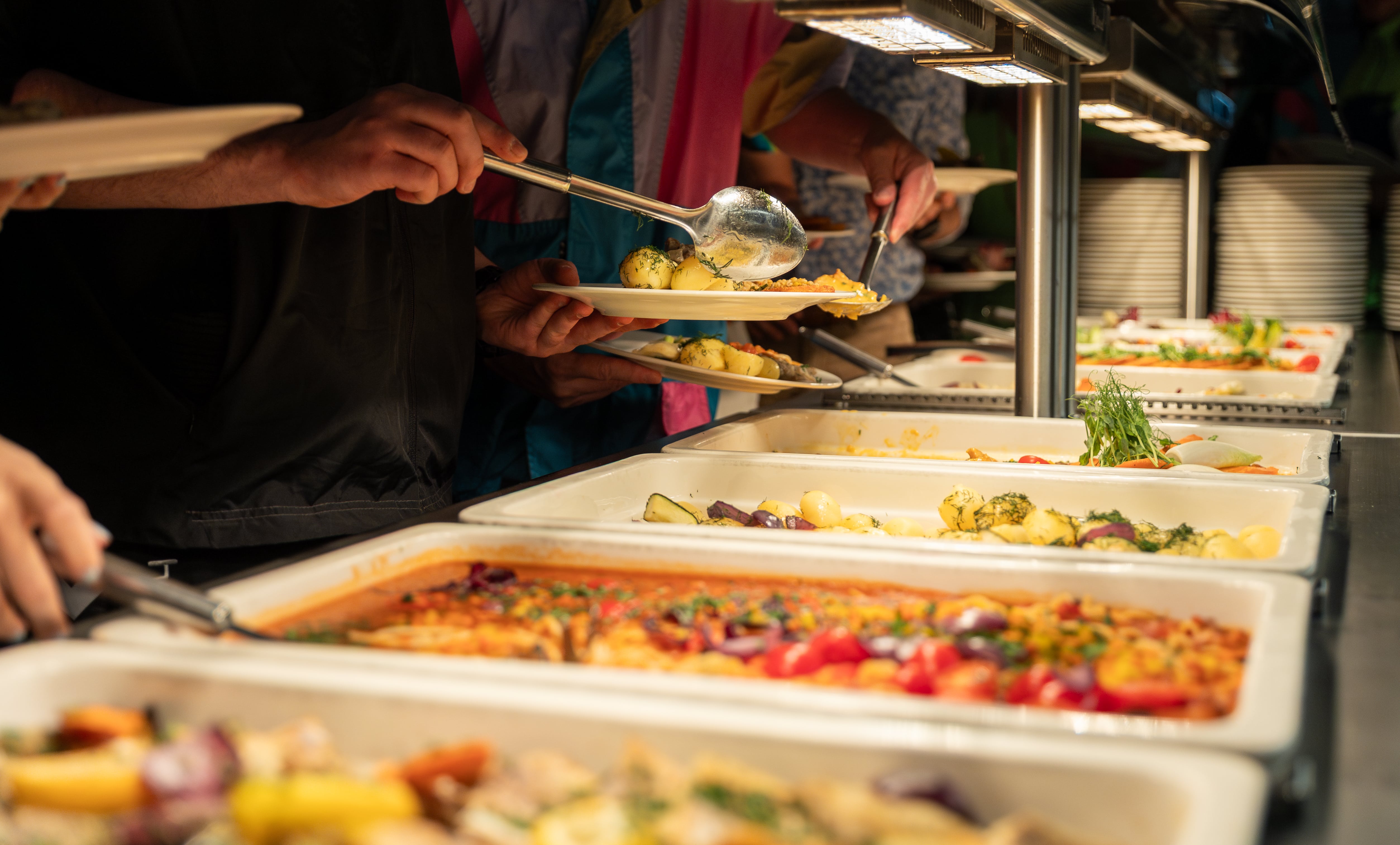 buffet line