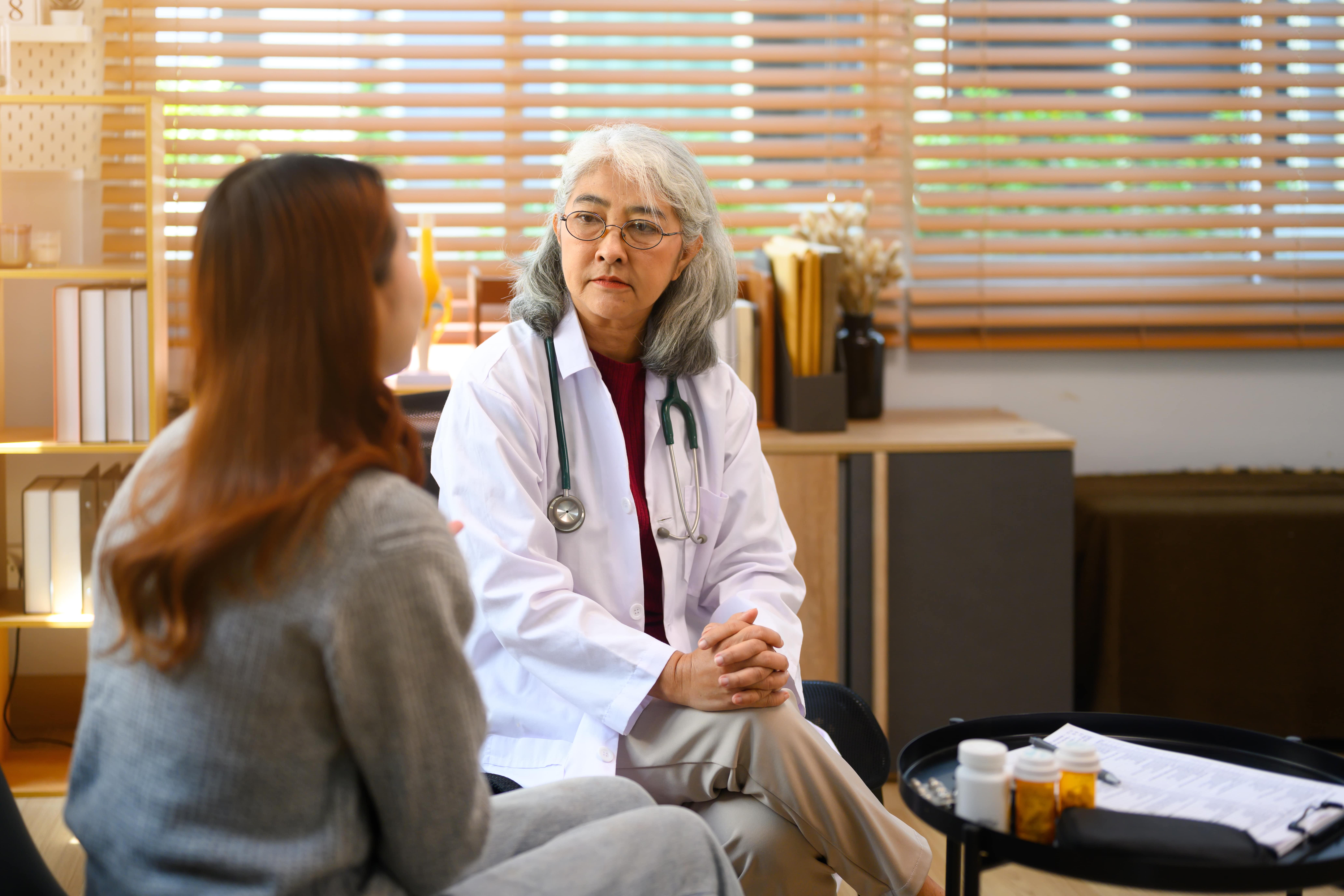 talking to doctor