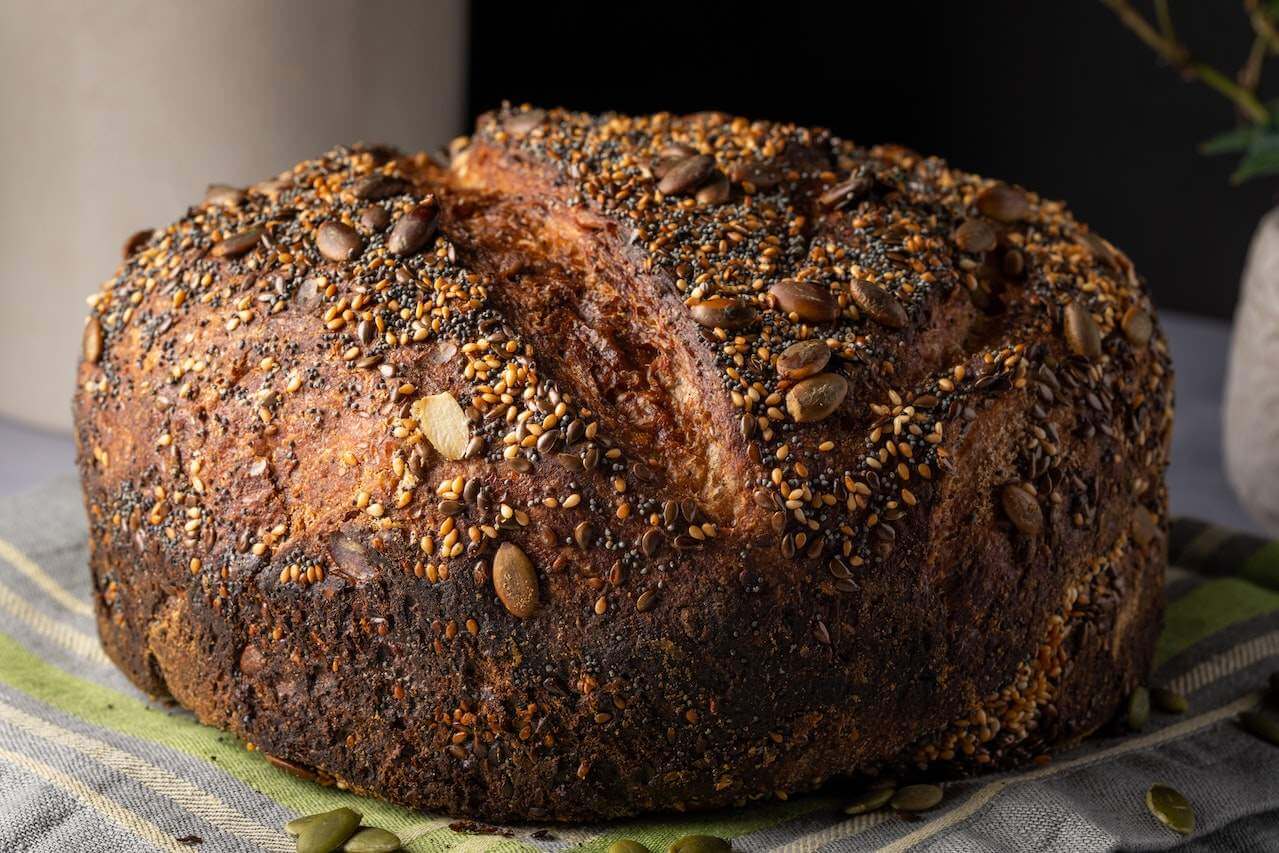 baked-bread-with-nuts-and-seeds