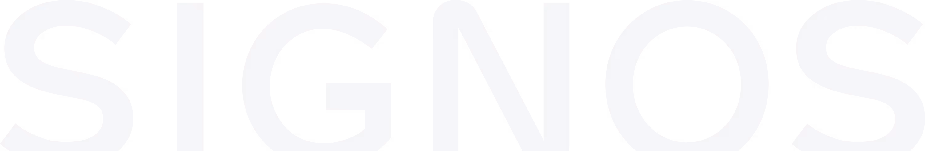 Large white letters spelling out SIGNOS against a light background
