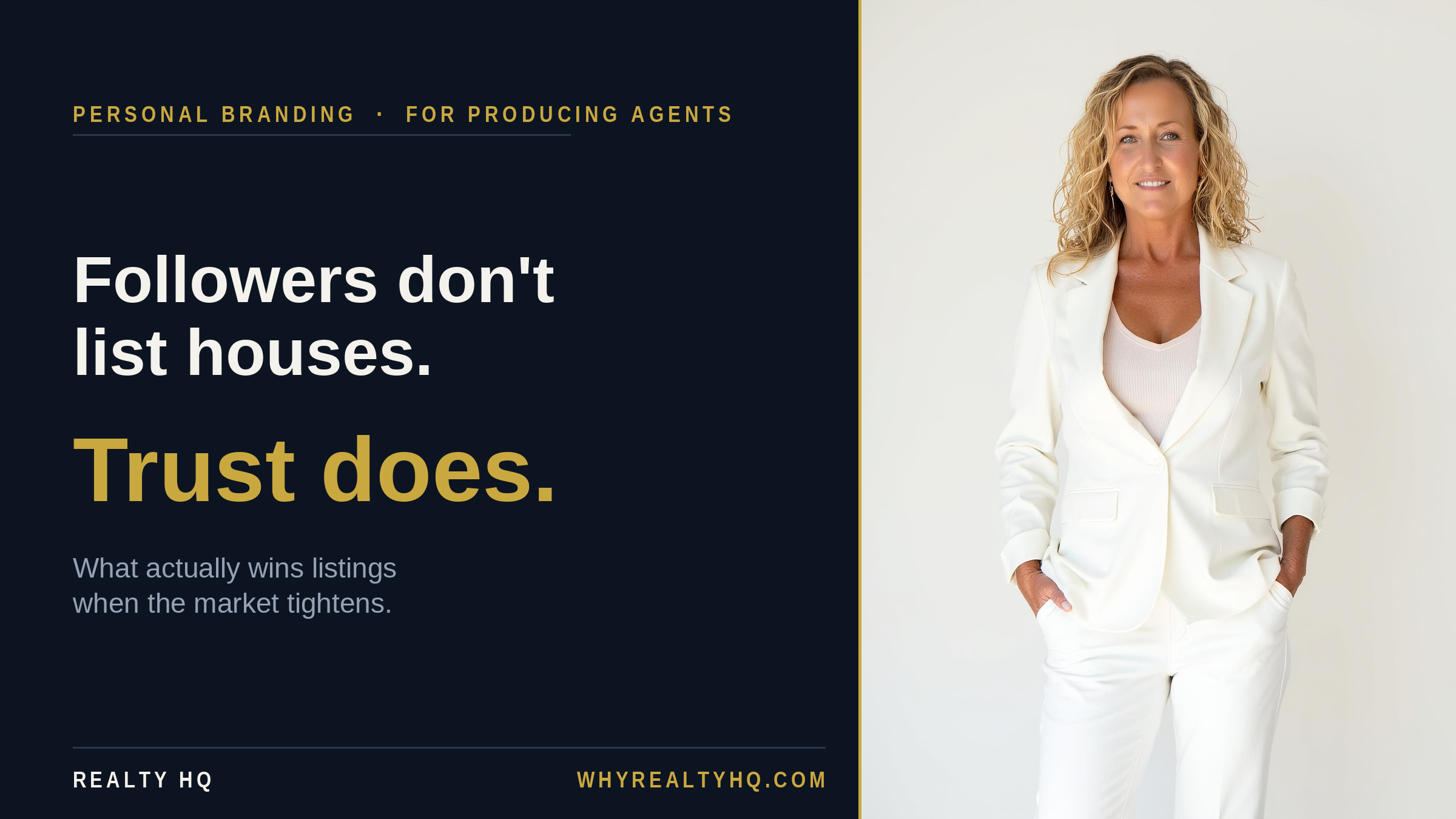 Lesley Mascaro, Realty HQ principal broker. Followers don't list houses, trust does.