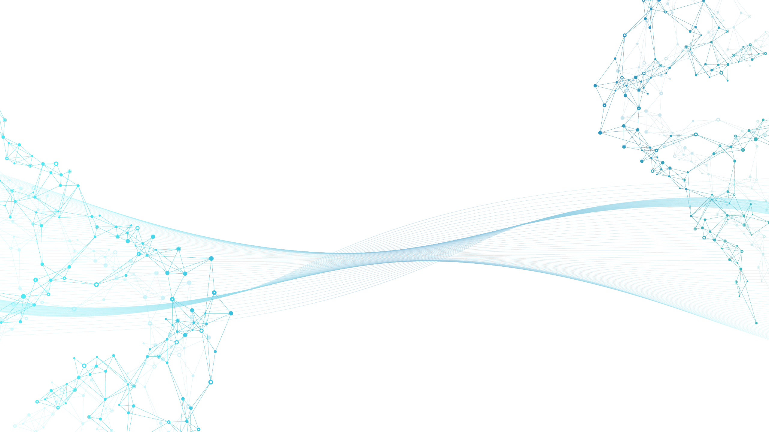 network connected dots and wavy thin lines