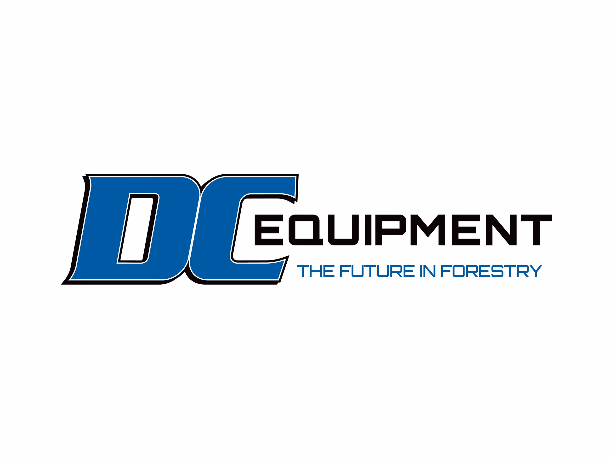 DC Equipment logo with the slogan The Future in Forestry beneath the text.