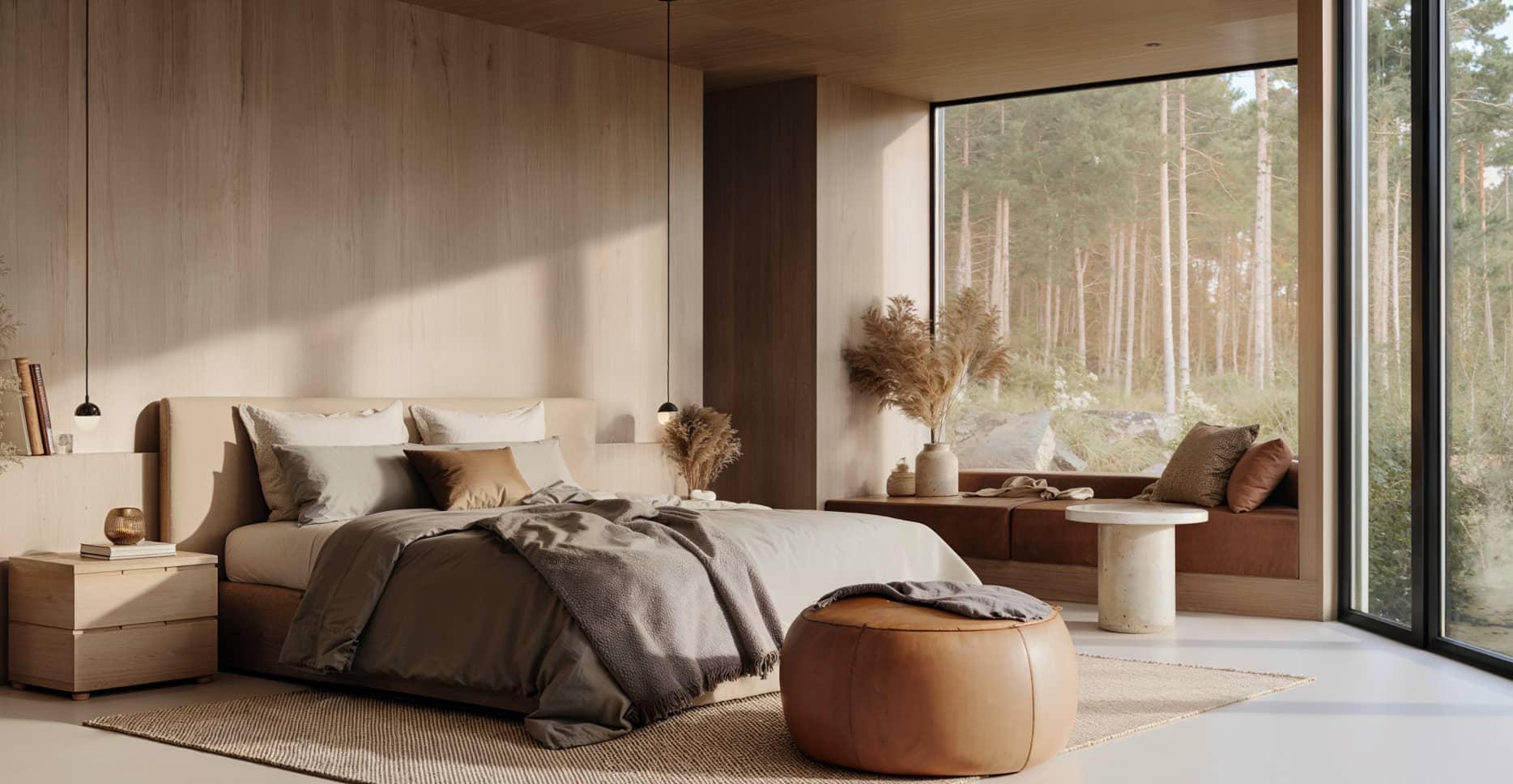 Modern Bedroom With Large Window Archipro Webflow Template Archipro Webflow Template | BRIX Template  