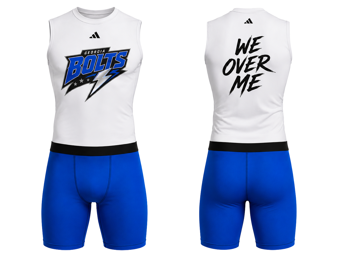 White Adidas Compression Team Uniform