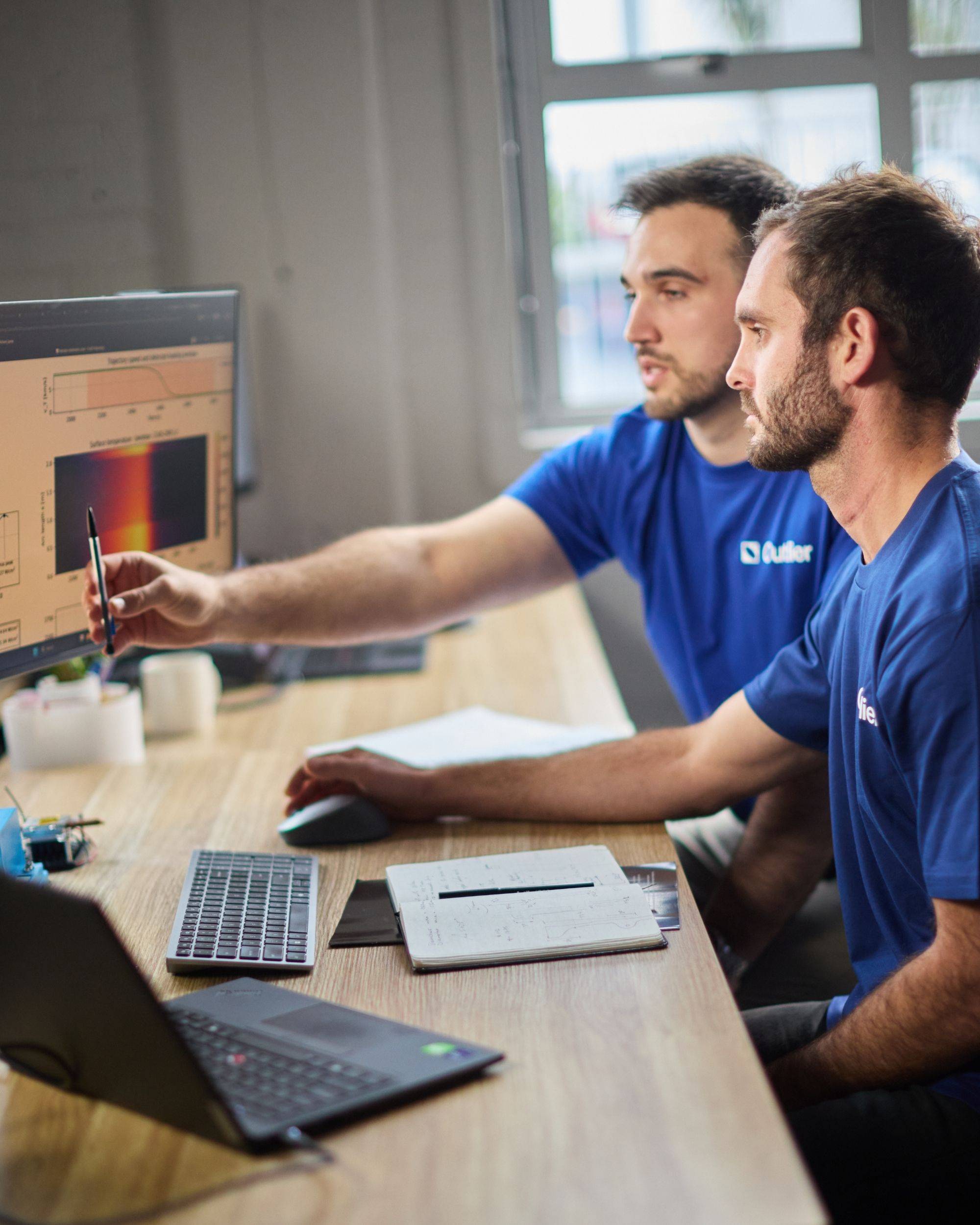 Outlier Space team in microgravity training