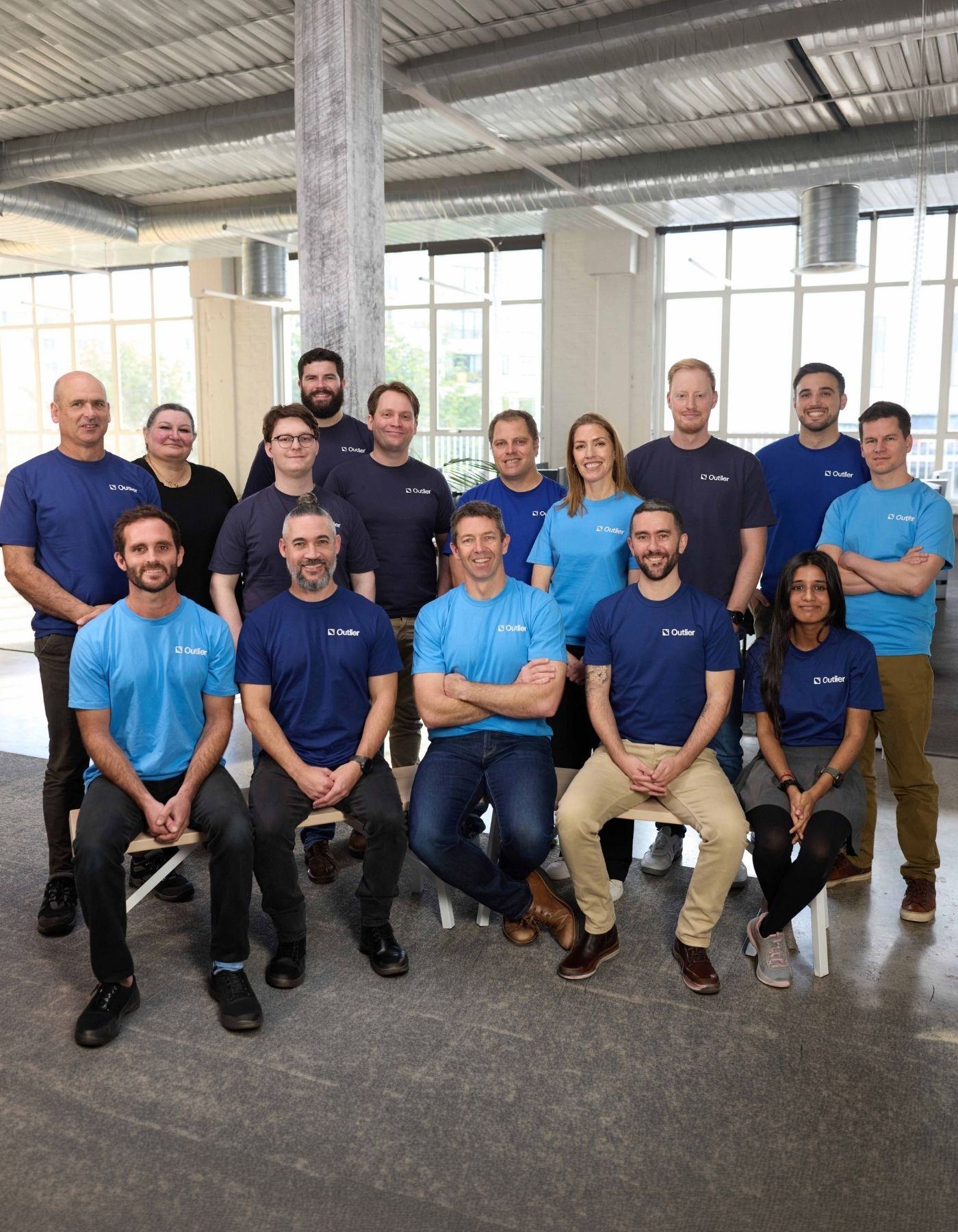Outlier Space team in a microgravity environment