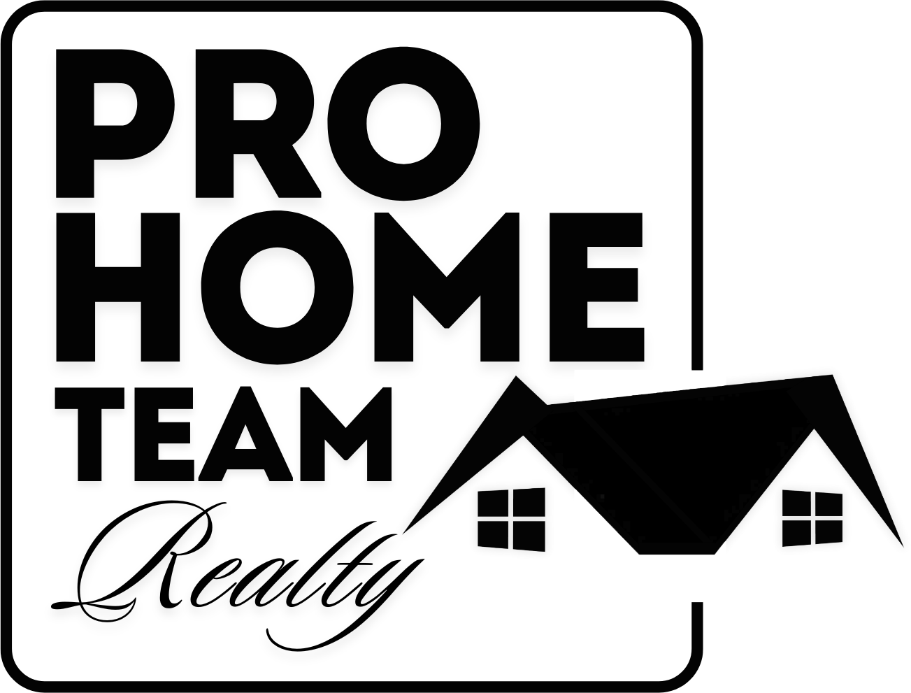 Logo with text 'PRO HOME TEAM' and a house roof with two windows graphic.