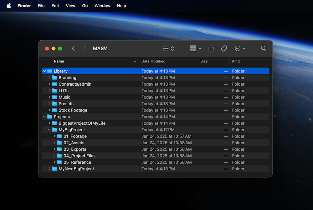 Hard Drive Folder Hierarchy