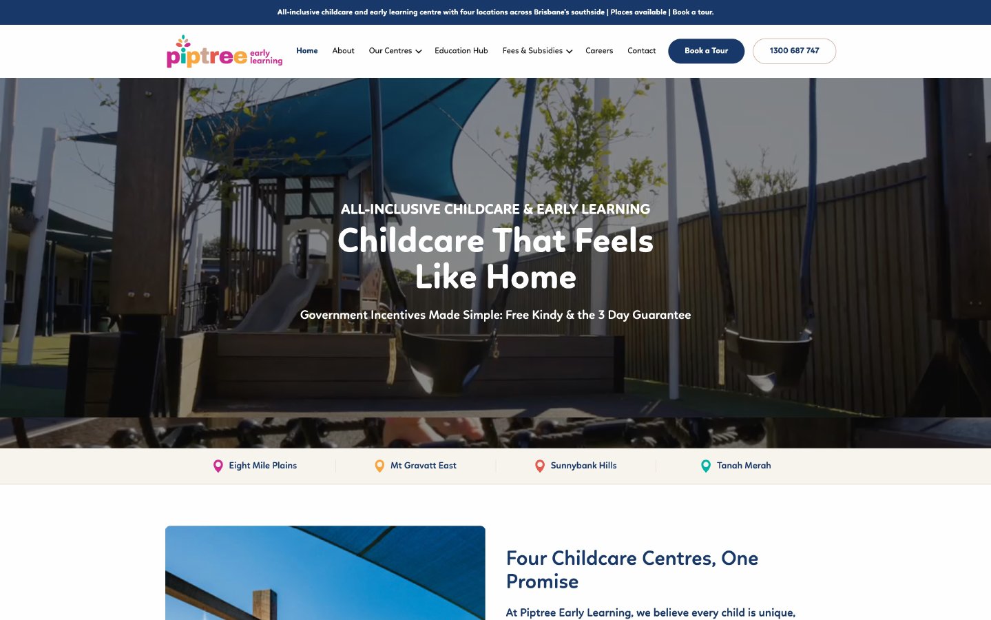 Piptree Early Learning website